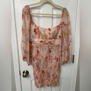 Long sleeve formal mini dress